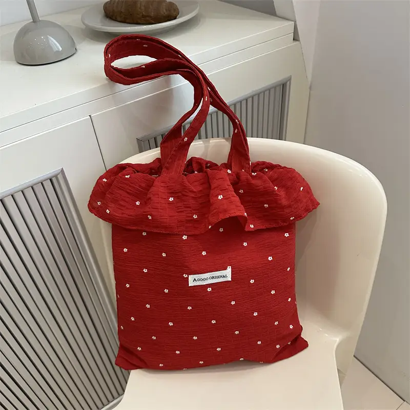 2025 Red Polka Dot Shoulder Bag for Women - Image 7