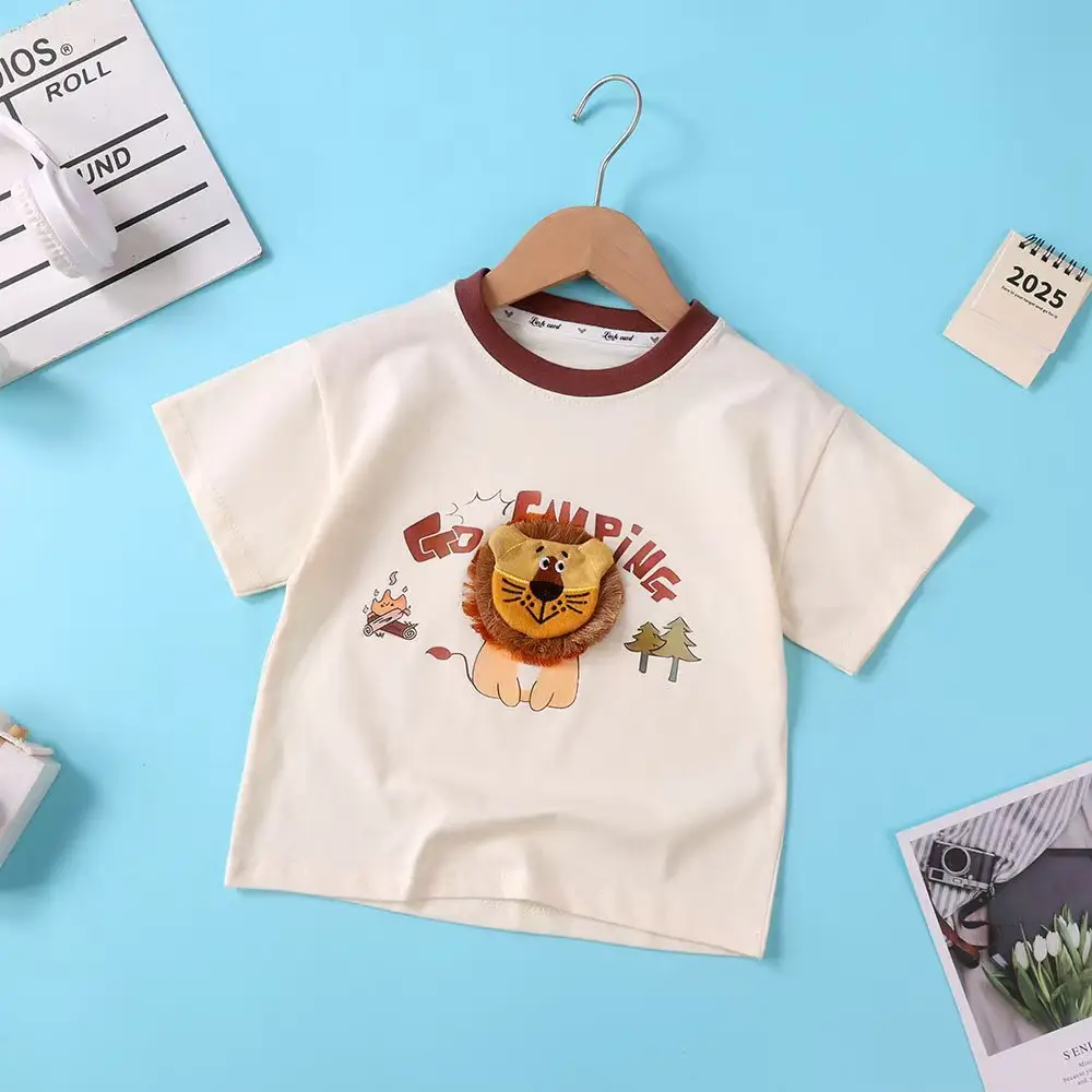 New Kids T-shirt Bread Cartoon Dog Cotton Summer - Image 2