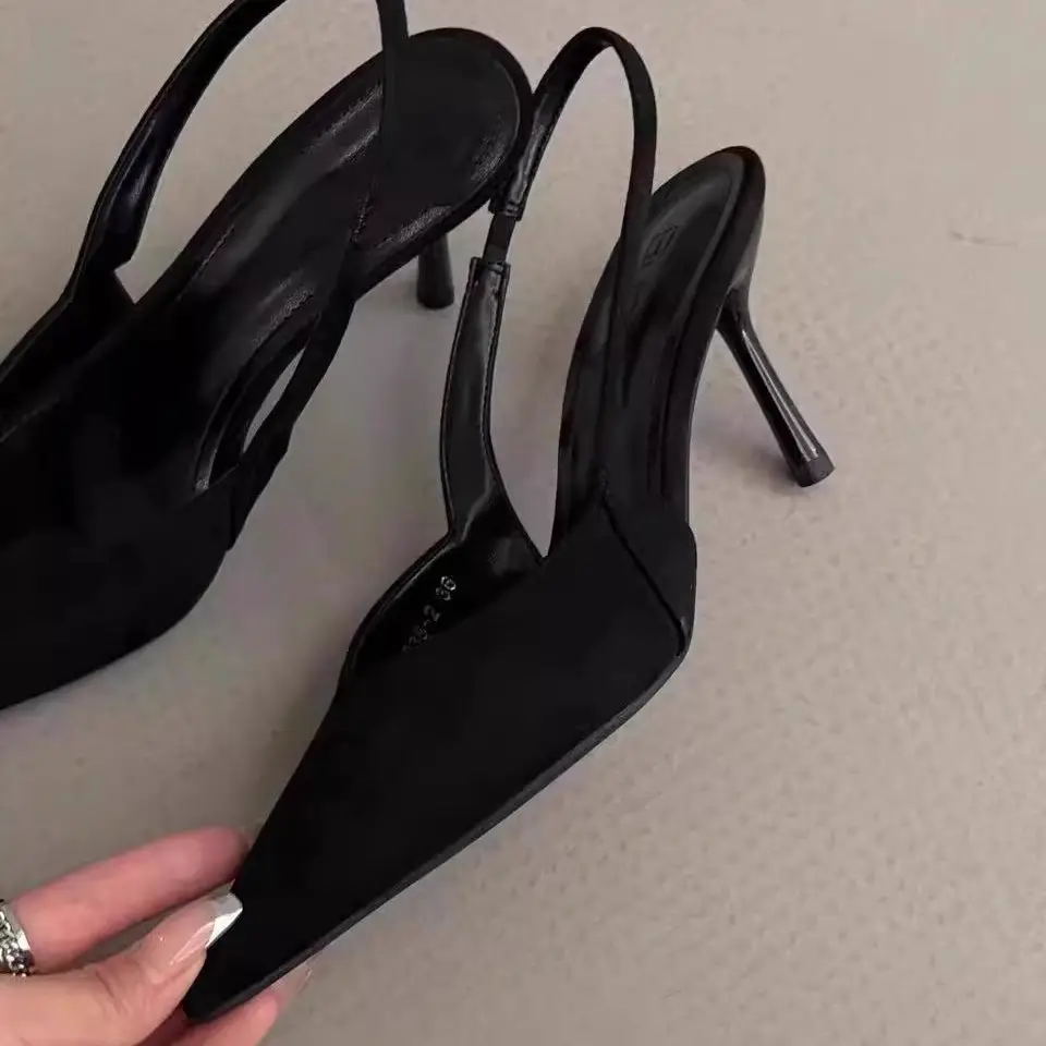 Pointed Toe Stiletto Leopard Print High Heels for Women, 2026 Spring/Summer New Style, Closed-Toe, Sexy Black, Elegant and High-End Sandals - Image 9