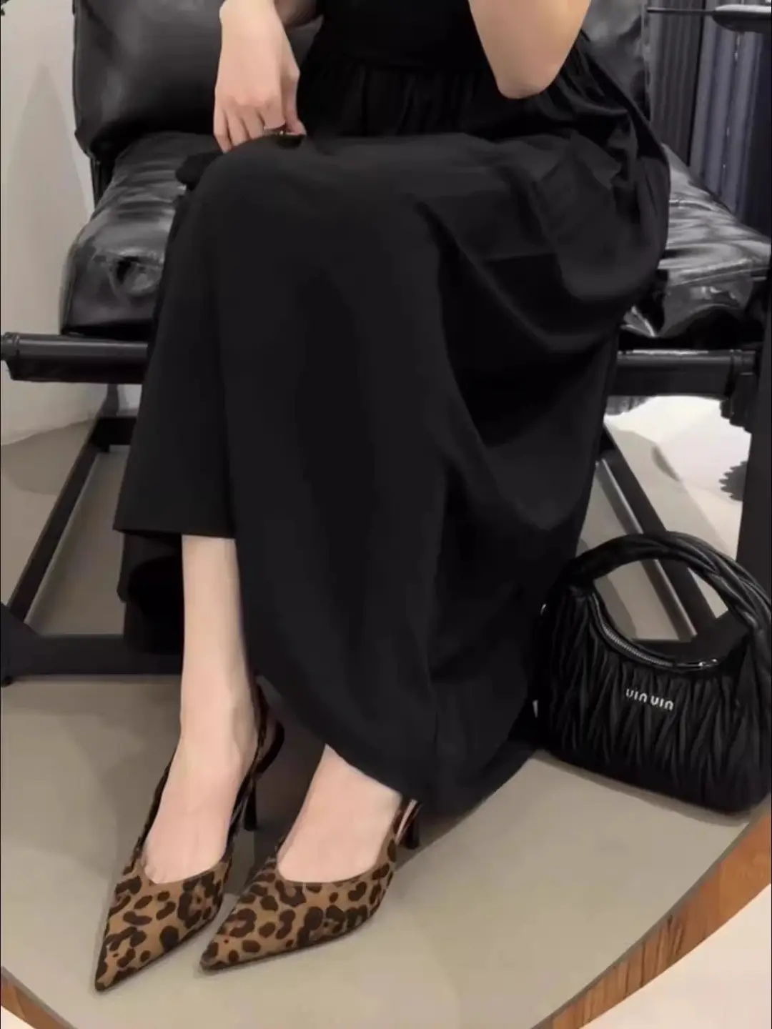 Pointed Toe Stiletto Leopard Print High Heels for Women, 2026 Spring/Summer New Style, Closed-Toe, Sexy Black, Elegant and High-End Sandals — feature 7