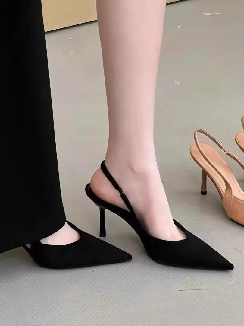 Pointed Toe Stiletto Leopard Print High Heels for Women, 2026 Spring/Summer New Style, Closed-Toe, Sexy Black, Elegant and High-End Sandals - Image 5