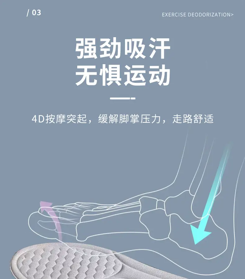 Buyun Mugwort Deodorant Insoles for Men and Women, Breathable Sweat-Absorbent Insoles, High-Elastic, Soft, Shock-Absorbing Basketball Sports Insoles — feature 16