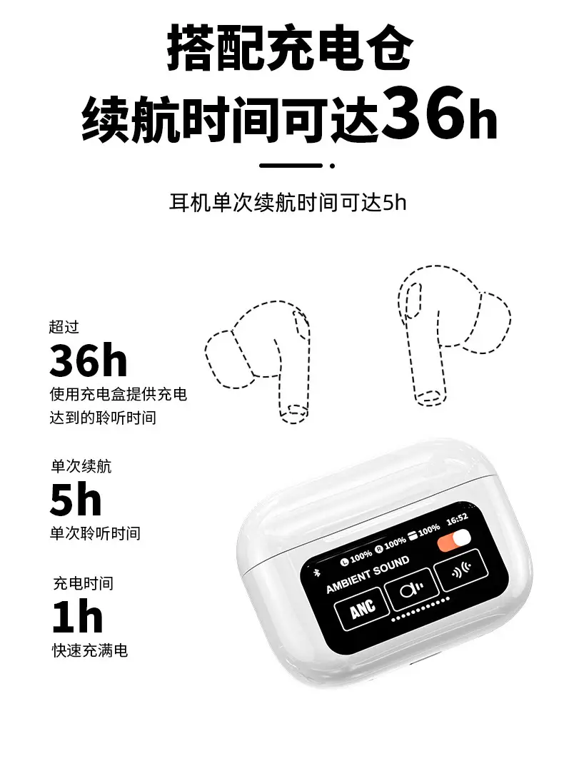 ANC Bluetooth Headset with Smart Touch & Long Life Battery — feature 13
