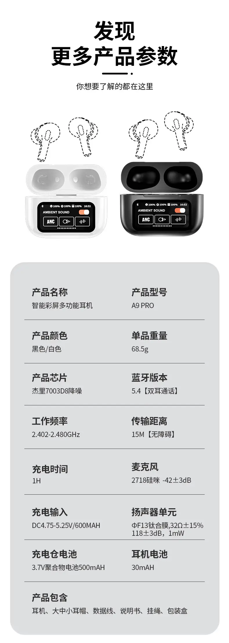 ANC Bluetooth Headset with Smart Touch & Long Life Battery — feature 15