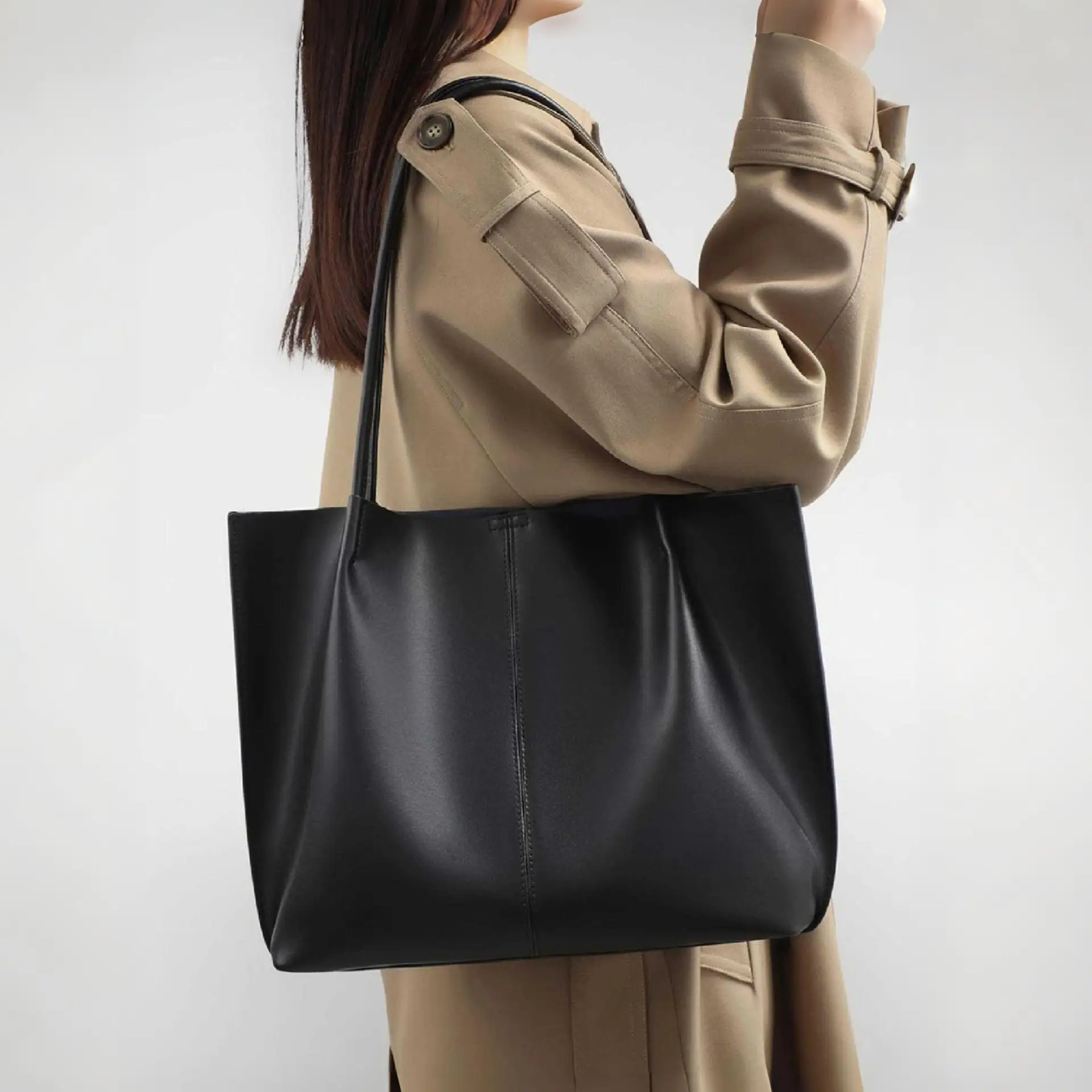 Brown Leather Tote Bag for Women 2025 - Image 5