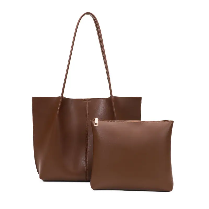 Brown Leather Tote Bag for Women 2025 - Image 2