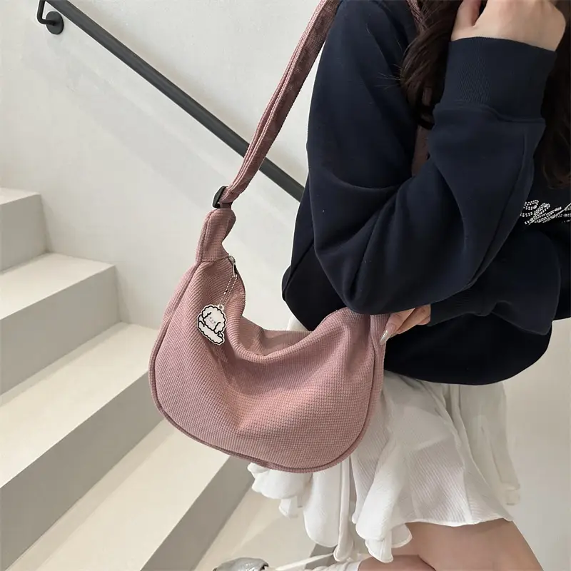 Women Canvas Shoulder Bag Tan 2025 Spring Summer - Image 11