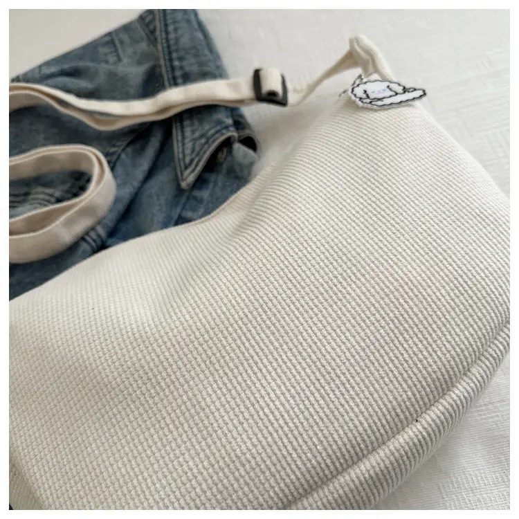 Women Canvas Shoulder Bag Tan 2025 Spring Summer — feature 11