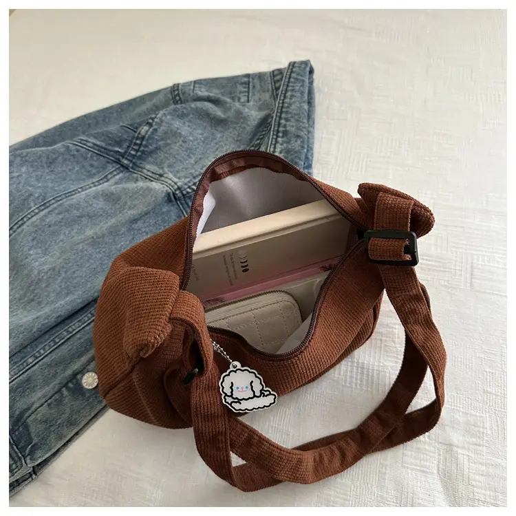 Women Canvas Shoulder Bag Tan 2025 Spring Summer — feature 14