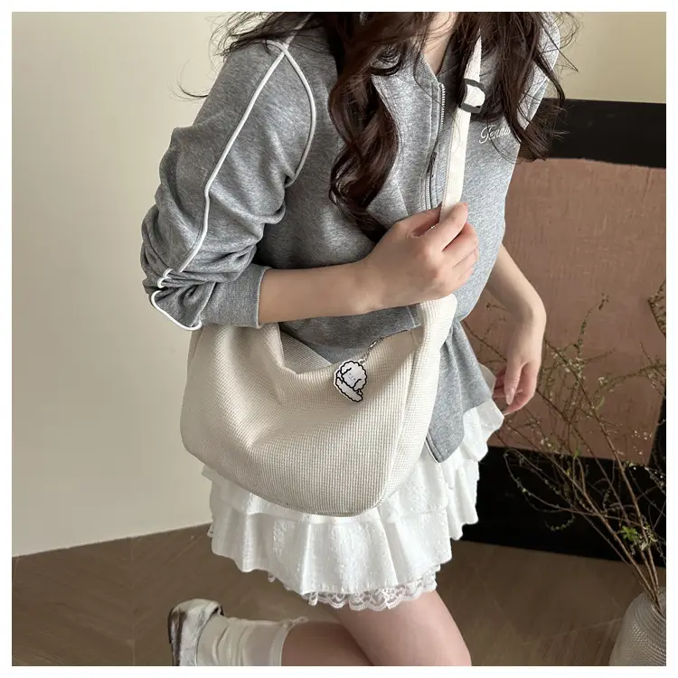 Women Canvas Shoulder Bag Tan 2025 Spring Summer — feature 18