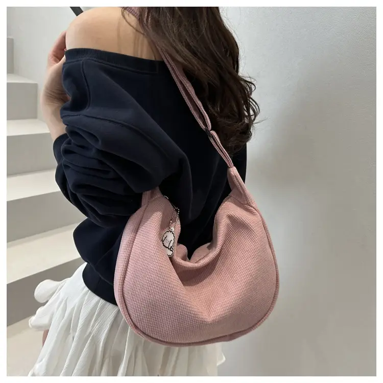 Women Canvas Shoulder Bag Tan 2025 Spring Summer — feature 19