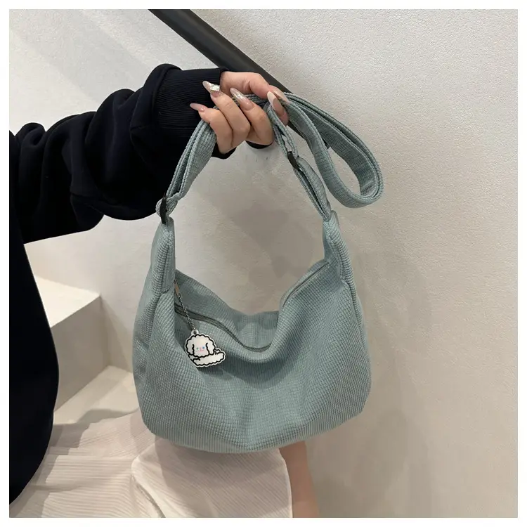 Women Canvas Shoulder Bag Tan 2025 Spring Summer — feature 21