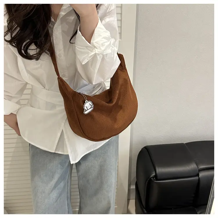 Women Canvas Shoulder Bag Tan 2025 Spring Summer — feature 26