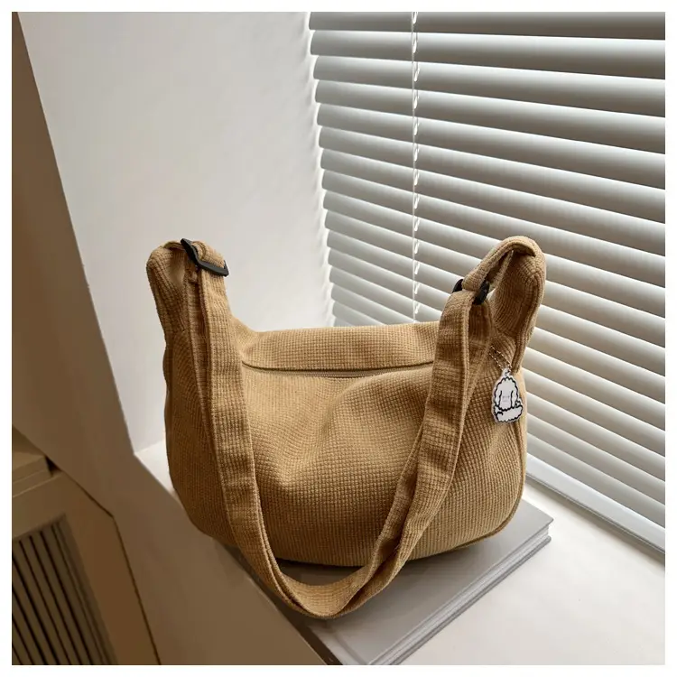Women Canvas Shoulder Bag Tan 2025 Spring Summer — feature 36