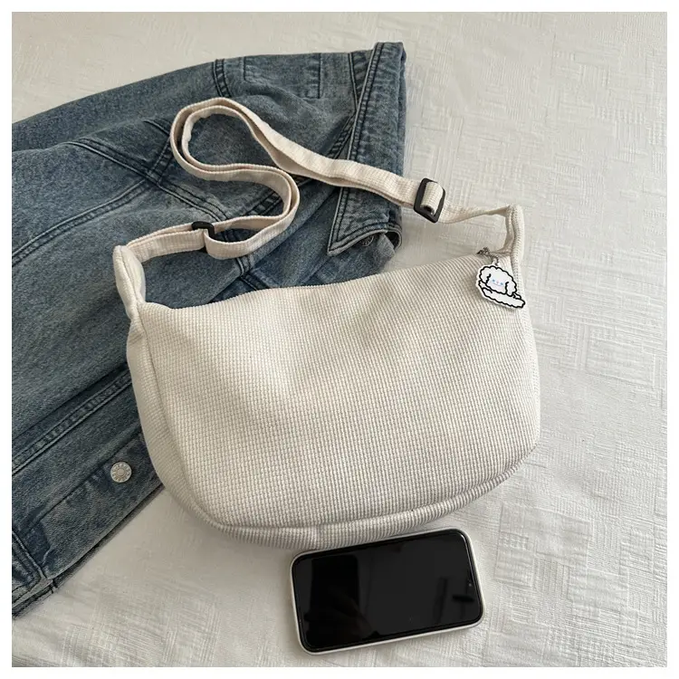 Women Canvas Shoulder Bag Tan 2025 Spring Summer — feature 7