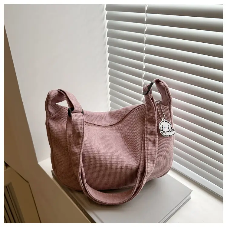 Women Canvas Shoulder Bag Tan 2025 Spring Summer - Image 4
