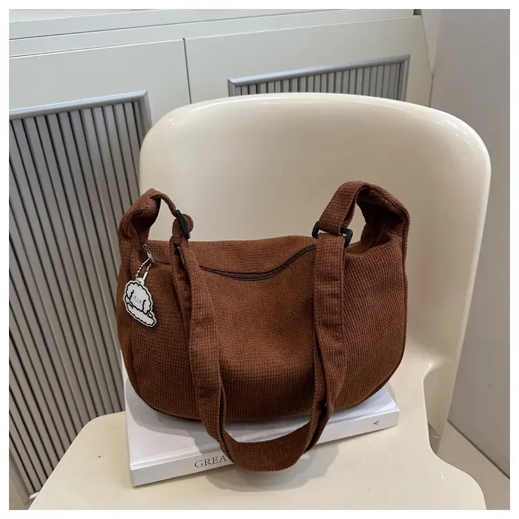 Women Canvas Shoulder Bag Tan 2025 Spring Summer - Image 7