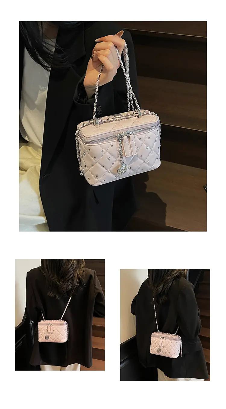 Quilted Chain Shoulder Bag Cream 2026 — feature 12