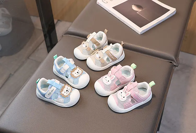 Summer New Baby Shoes 1-2 Years Old Girls' Toe Hollow Sandals Boys' Breathable Soft Sole Toddler Shoes — feature 1