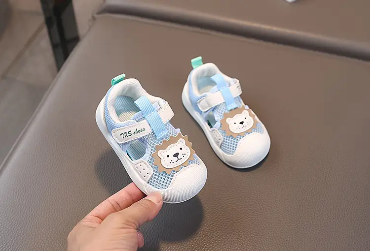 Summer New Baby Shoes 1-2 Years Old Girls' Toe Hollow Sandals Boys' Breathable Soft Sole Toddler Shoes — feature 11
