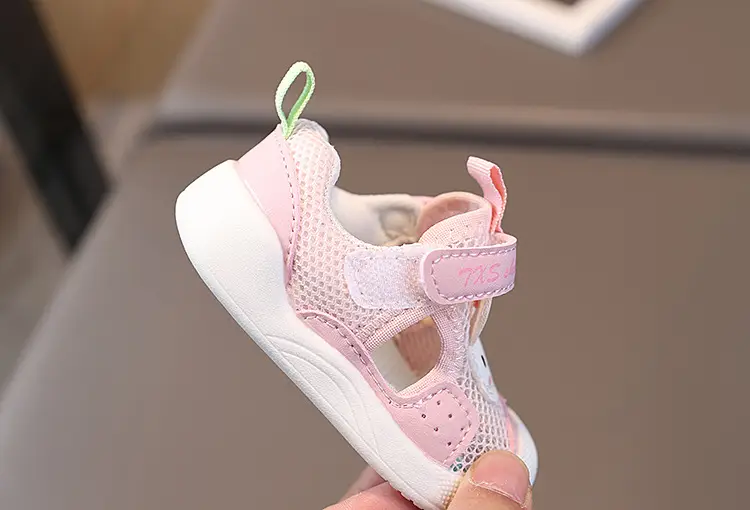 Summer New Baby Shoes 1-2 Years Old Girls' Toe Hollow Sandals Boys' Breathable Soft Sole Toddler Shoes — feature 14