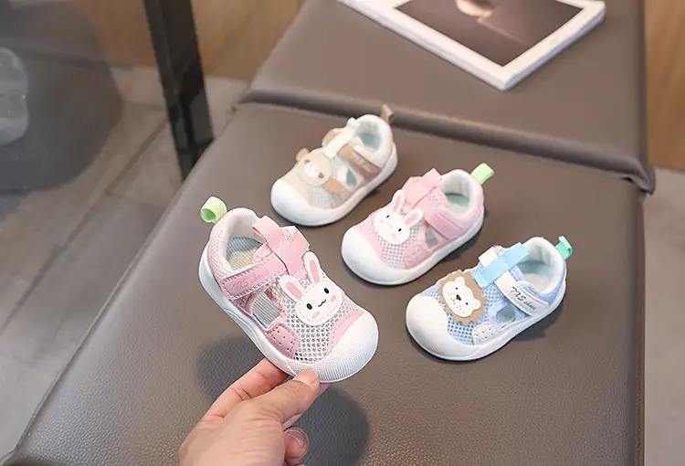 Summer New Baby Shoes 1-2 Years Old Girls' Toe Hollow Sandals Boys' Breathable Soft Sole Toddler Shoes — feature 2