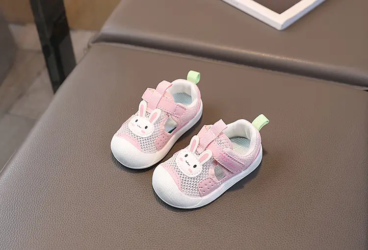 Summer New Baby Shoes 1-2 Years Old Girls' Toe Hollow Sandals Boys' Breathable Soft Sole Toddler Shoes — feature 3