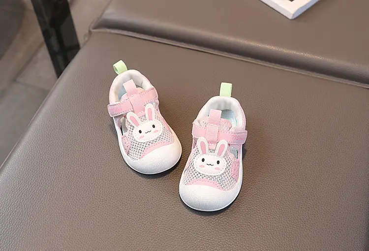 Summer New Baby Shoes 1-2 Years Old Girls' Toe Hollow Sandals Boys' Breathable Soft Sole Toddler Shoes — feature 4