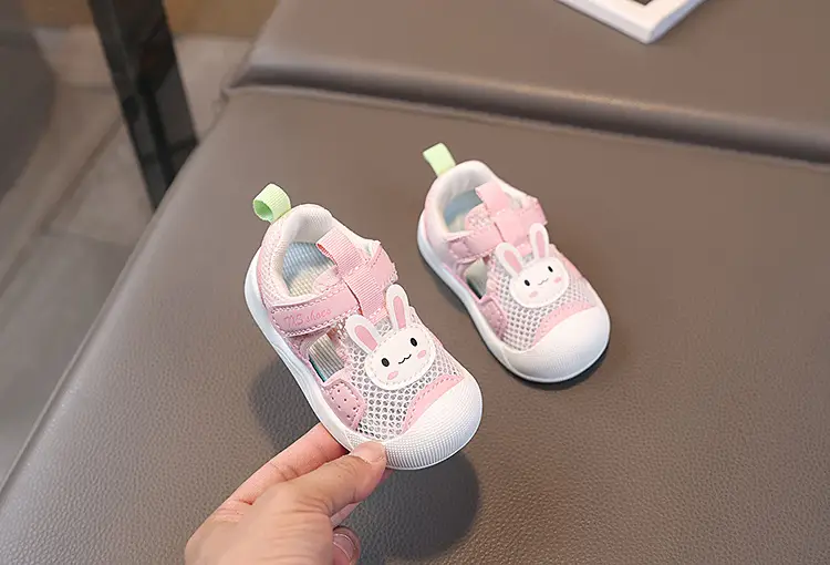 Summer New Baby Shoes 1-2 Years Old Girls' Toe Hollow Sandals Boys' Breathable Soft Sole Toddler Shoes — feature 5