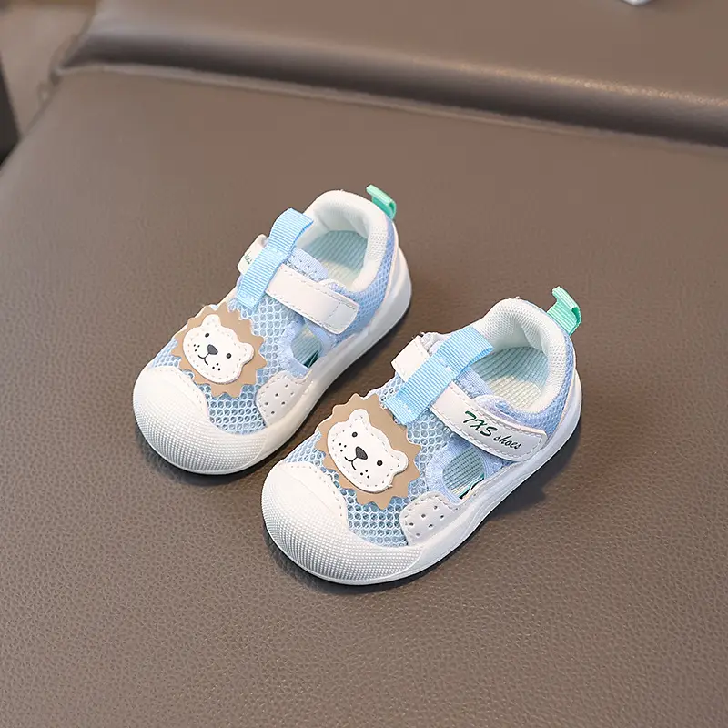 Summer New Baby Shoes 1-2 Years Old Girls' Toe Hollow Sandals Boys' Breathable Soft Sole Toddler Shoes - Image 3