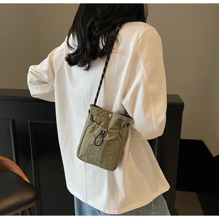 Olive Green One-Shoulder Crossbody Phone Bag — feature 24