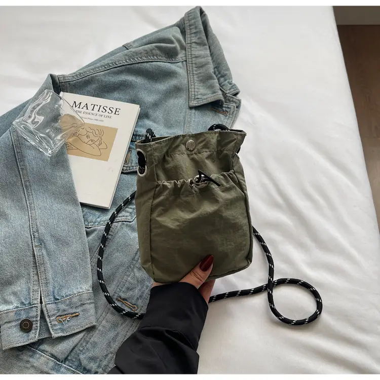 Olive Green One-Shoulder Crossbody Phone Bag — feature 34