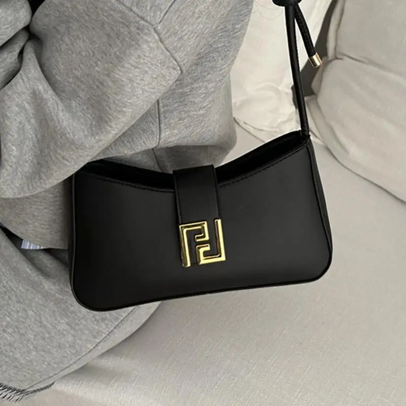 White Gold Logo Shoulder Bag for Women - Image 9