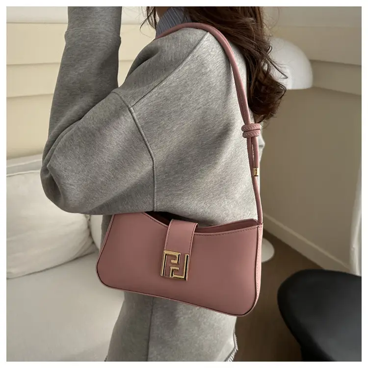 White Gold Logo Shoulder Bag for Women — feature 13