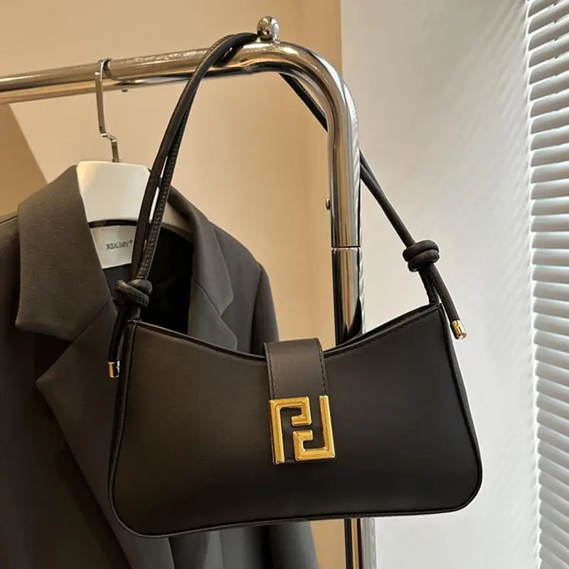 White Gold Logo Shoulder Bag for Women - Image 2
