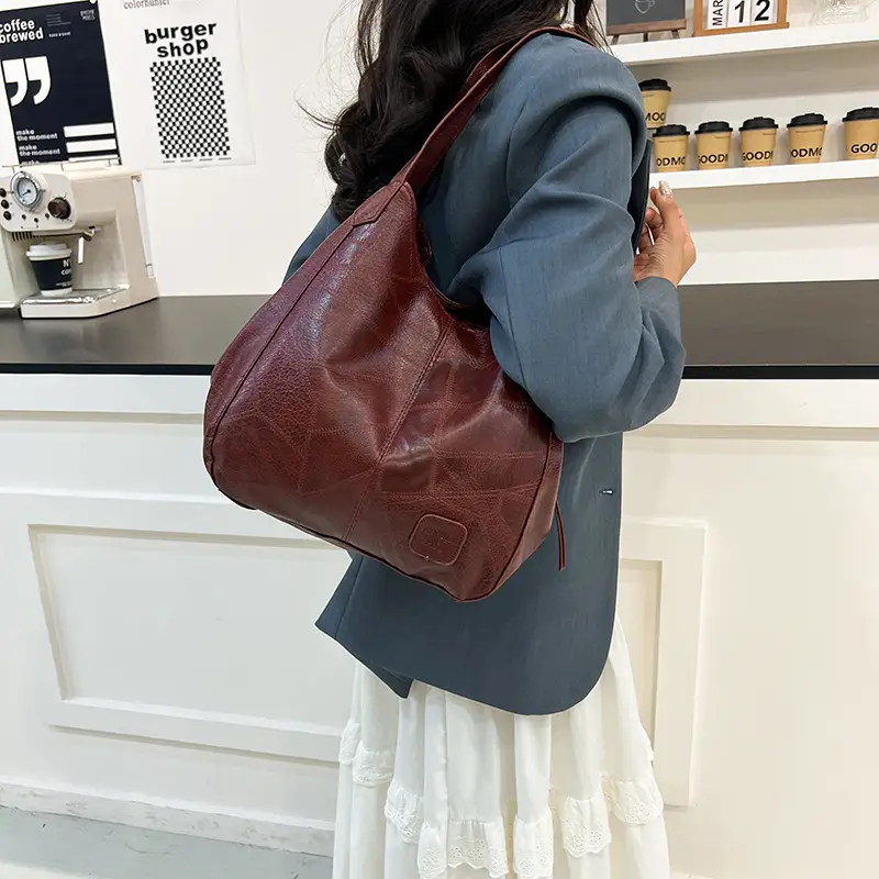 2025 Spring Women's Leather Shoulder Bags Large Capacity Korean Style - Image 8