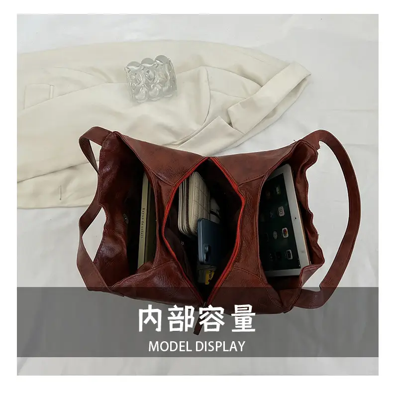 2025 Spring Women's Leather Shoulder Bags Large Capacity Korean Style — feature 10