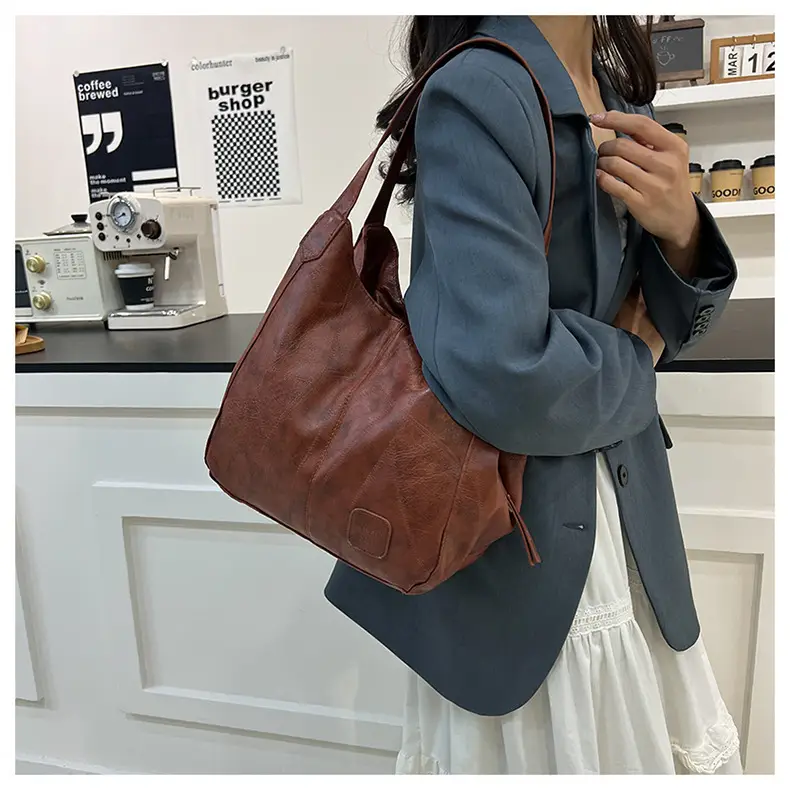 2025 Spring Women's Leather Shoulder Bags Large Capacity Korean Style — feature 16