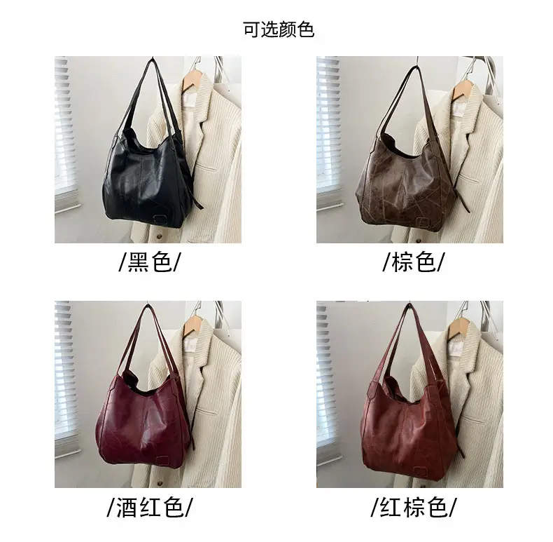 2025 Spring Women's Leather Shoulder Bags Large Capacity Korean Style — feature 3