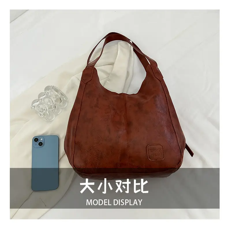 2025 Spring Women's Leather Shoulder Bags Large Capacity Korean Style — feature 5
