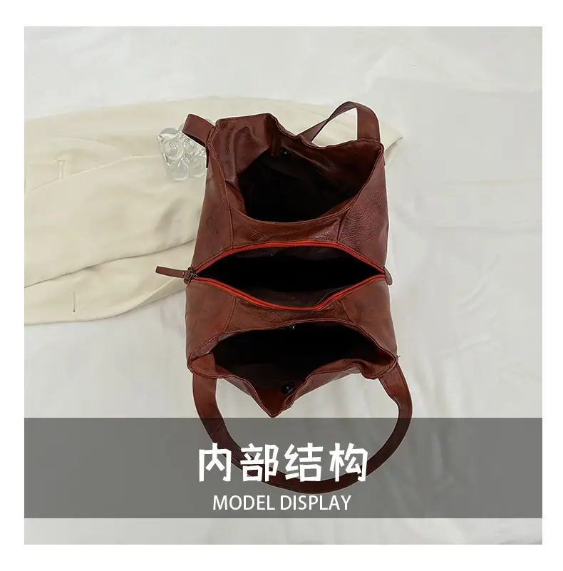 2025 Spring Women's Leather Shoulder Bags Large Capacity Korean Style — feature 9