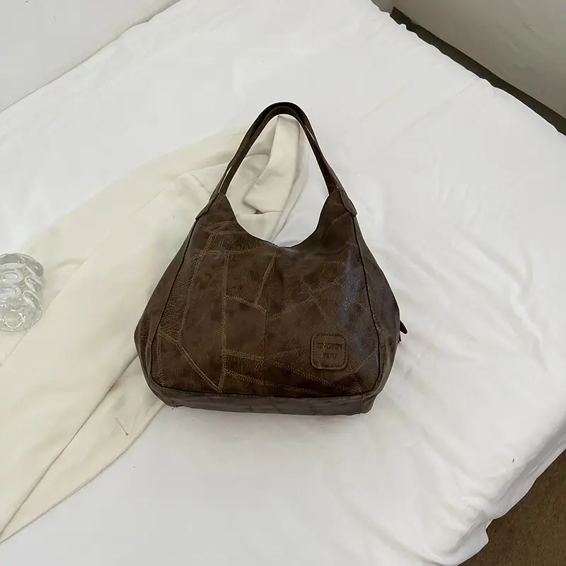 2025 Spring Women's Leather Shoulder Bags Large Capacity Korean Style - Image 2