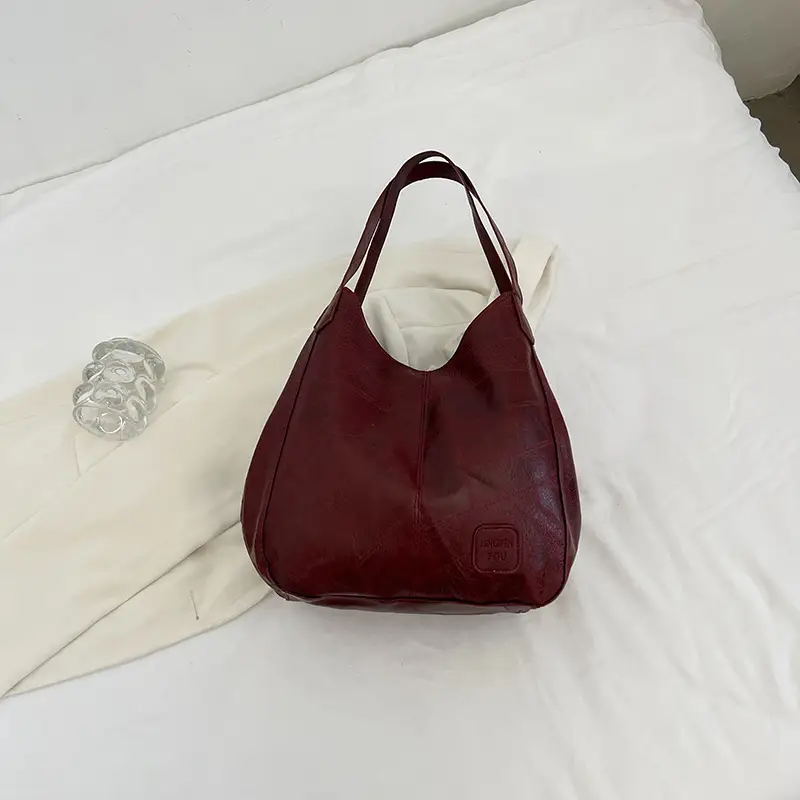 2025 Spring Women's Leather Shoulder Bags Large Capacity Korean Style - Image 3
