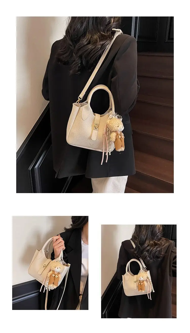 Women's Beige Leather Shoulder Crossbody Bag 2026 — feature 13