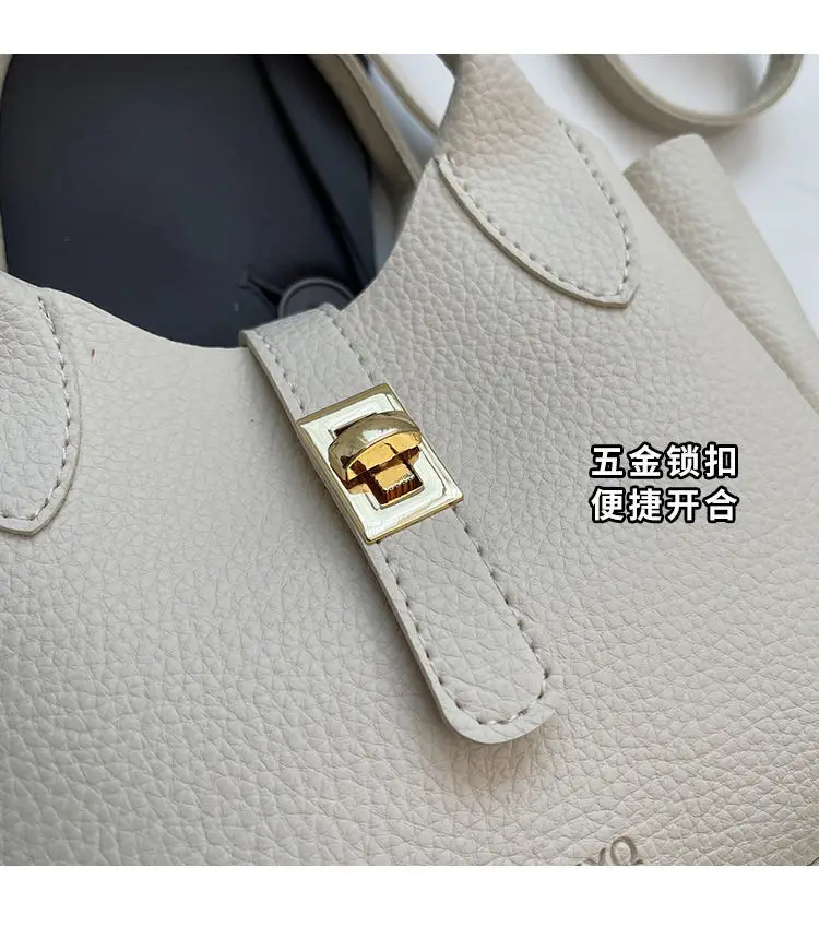 Women's Beige Leather Shoulder Crossbody Bag 2026 — feature 8