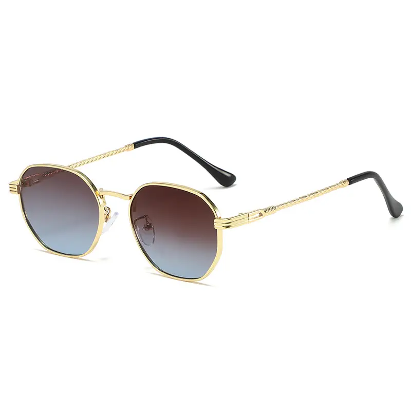 Square Sunglasses with Anti-UV Gold Frame for Men Women - Image 7