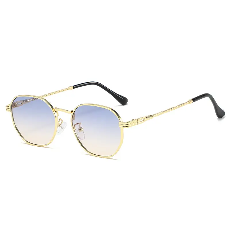 Square Sunglasses with Anti-UV Gold Frame for Men Women - Image 6