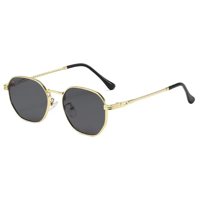 Square Sunglasses with Anti-UV Gold Frame for Men Women - Image 10