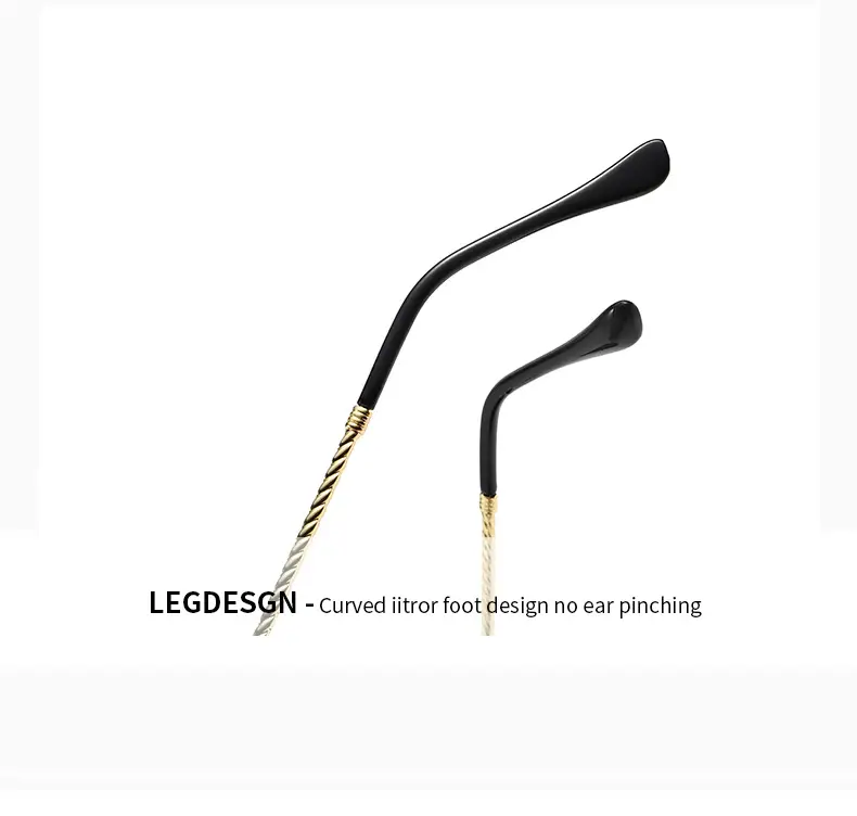 Square Sunglasses with Anti-UV Gold Frame for Men Women — feature 10