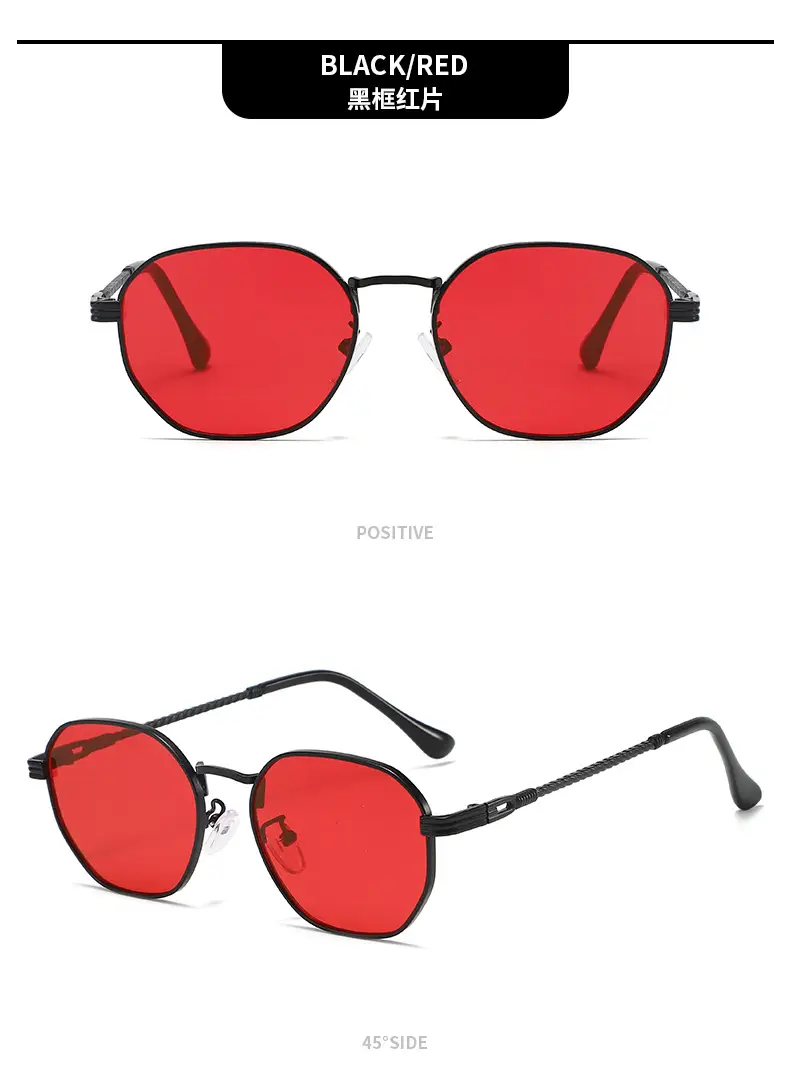 Square Sunglasses with Anti-UV Gold Frame for Men Women — feature 13